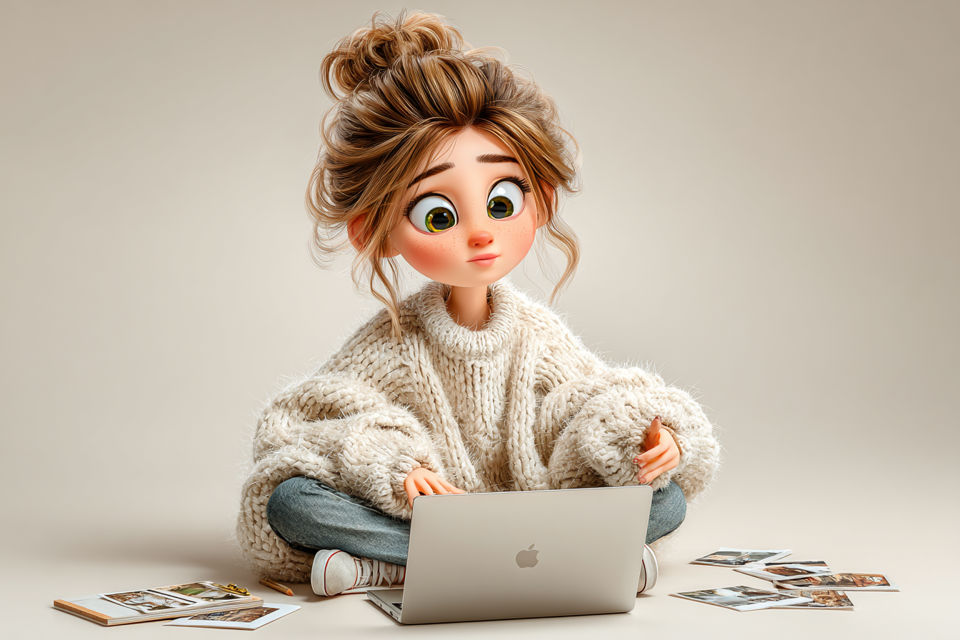 Airbnb host organizing photo evidence and a laptop on the floor to build her claim dossier